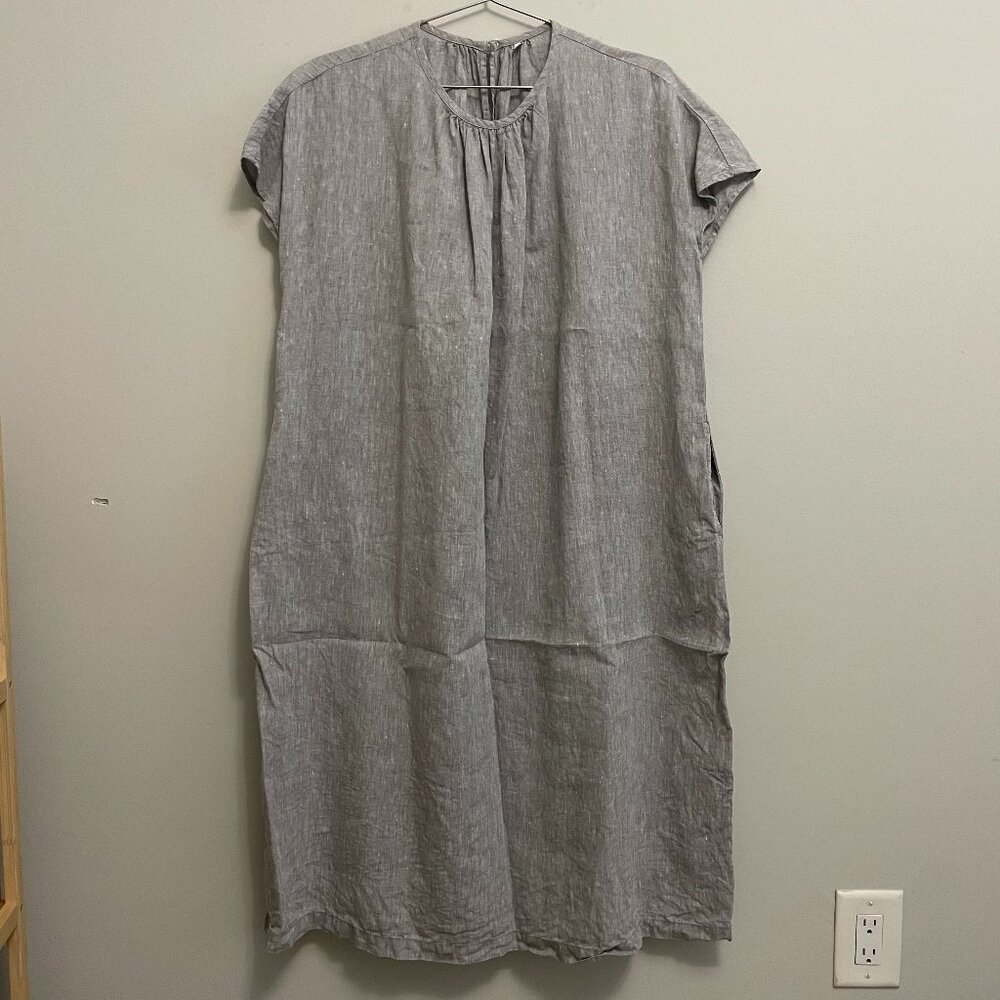 Muji Linen French Sleeve Dress